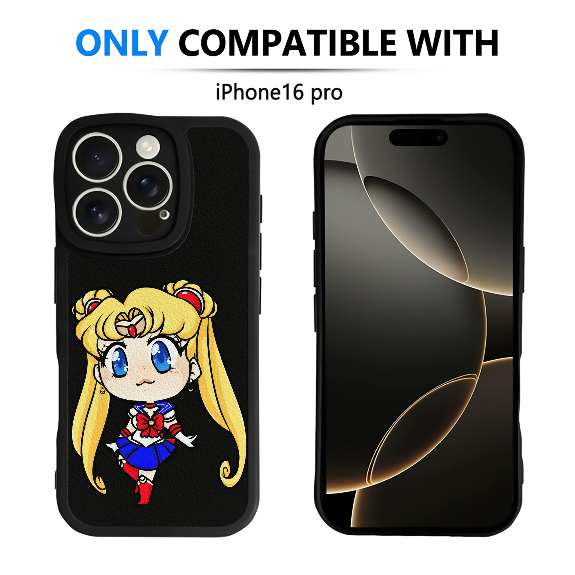 （画像用） 美少女戦士セーラームーン 月野 うさぎ つきの うさぎ Sailor Moon Tsukino Usagi 【iPhone 16シリーズ対応】シリコンスマホケース（レザー調） 材質：シリコン